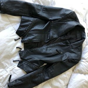 Faux Leather Coat